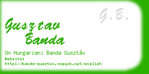gusztav banda business card