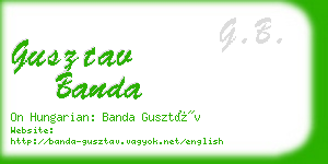 gusztav banda business card